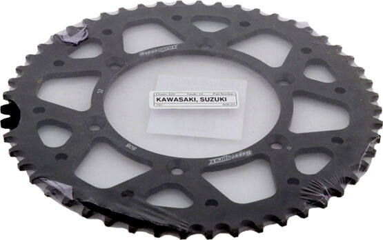 Supersprox Steel Rear Sprocket 52T Black Fits 80-16 Kawasaki Suzuki - Image 4