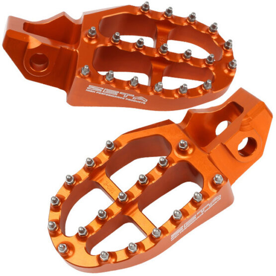 ZETA Aluminum Footpegs Orange For Husqvarna FS450 2017-2022