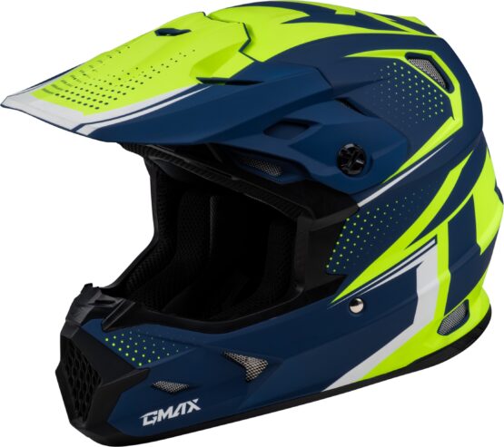GMAX MX-96 502 Helmet Matte Blue/Green XL Offroad
