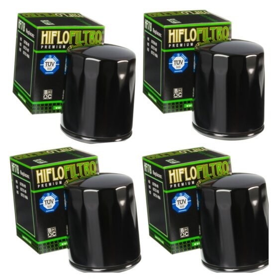 HF171B Oil Filter - Black - 4 Pack