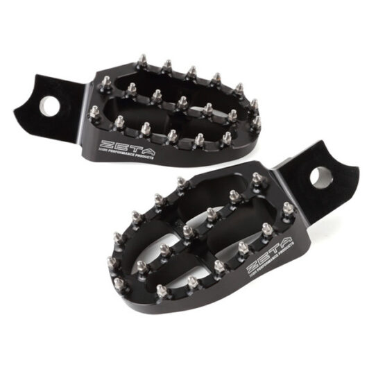 ZETA Aluminum Footpegs Black For Yamaha XT250 2008-2023