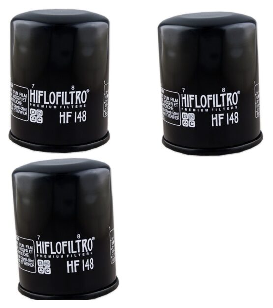 HF148 Oil Filter - Black - 3 Pack
