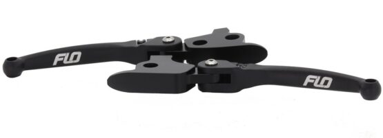FLO Motorsports MX Style Adjustable Lever Set Black For 08-13 Harley FLH/FLT