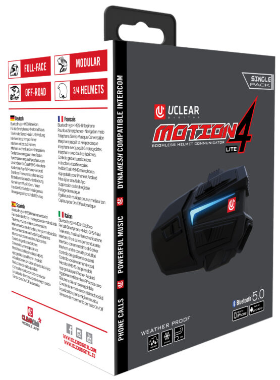 UCLEAR Motion 4 Lite Bluetooth Helmet Communicator - Image 6