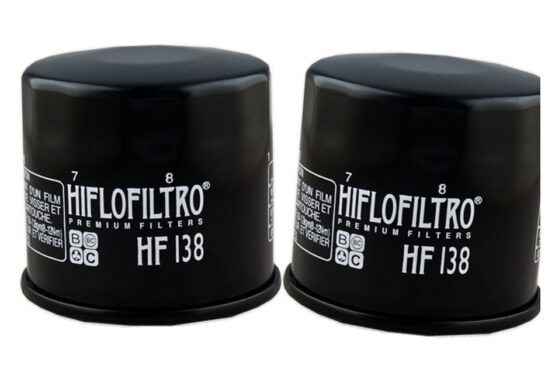 HF138 Oil Filter - Black - 2 Pack