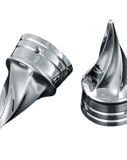 Kuryakyn Twisted Axle Caps Chrome