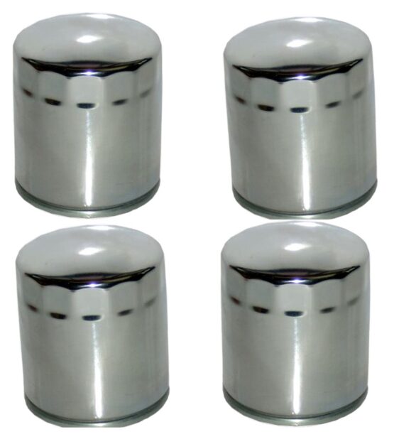 HF174C Oil Filter - Chrome - 4 Pack