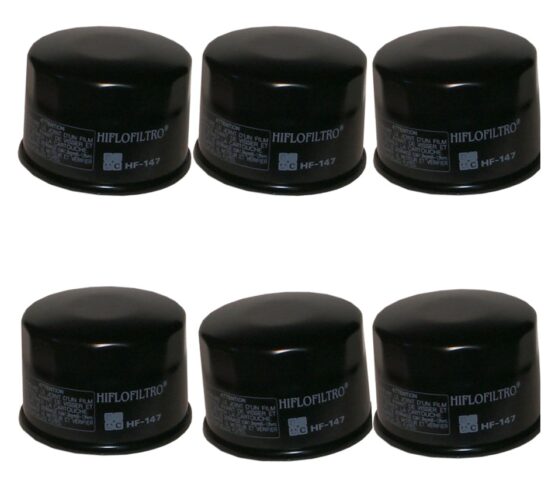 HF147 Oil Filter - Black - 6 Pack