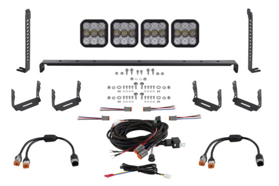 SS5 Stealth Grille LED 4-Pod Kit Pro White Combo Fits 14-23 Toyota 4Runner - Image 2