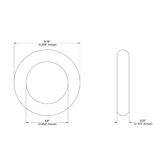11301 Oil Pump Inner O-Ring For Twin Cam 3/8 ID x 9/16 OD (-110) - 10 Pack - Image 3