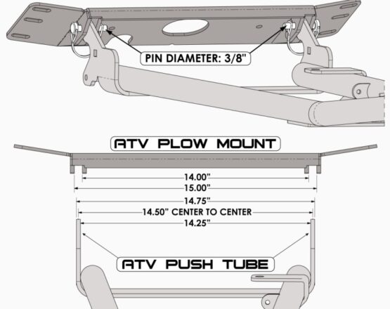 ATV Plow Push Tube For KFI & Cycle Country Mounts - Image 5