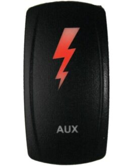 Lighted Switch Aux On/Off Red Led