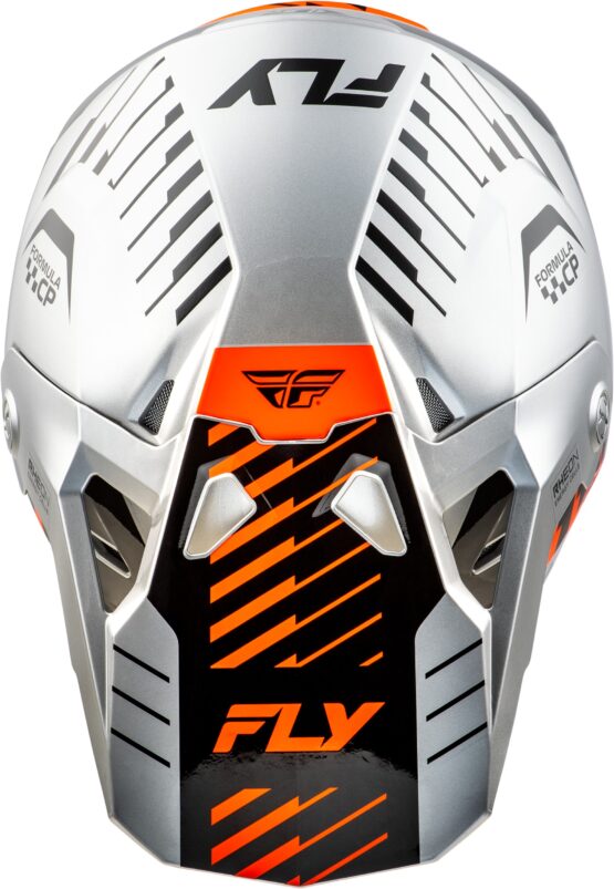 Fly Racing Formula CP Slice Helmet Grey/Orange/Black LG - Image 4