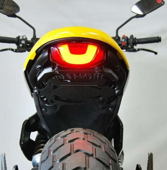 Black Fender Eliminator Kit by New Rage Cycles Fits 17-24 Ducati Scrambler