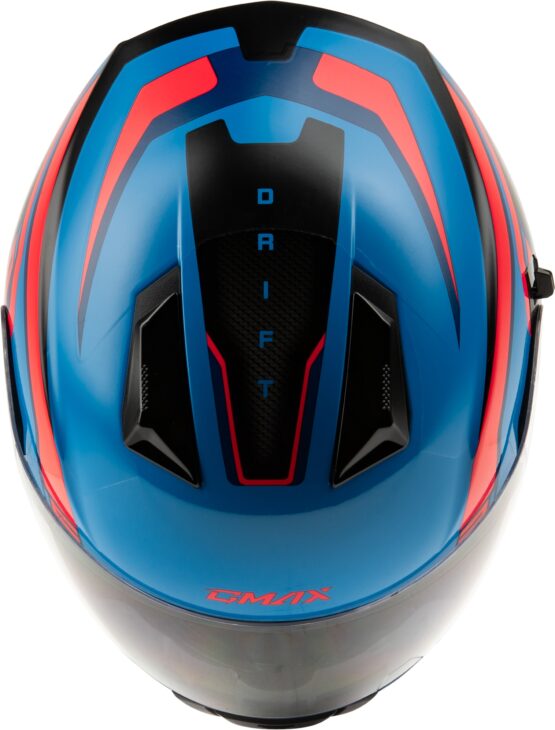 GMAX FF-18 Drift Helmet Black/Blue/Red Medium - Image 4