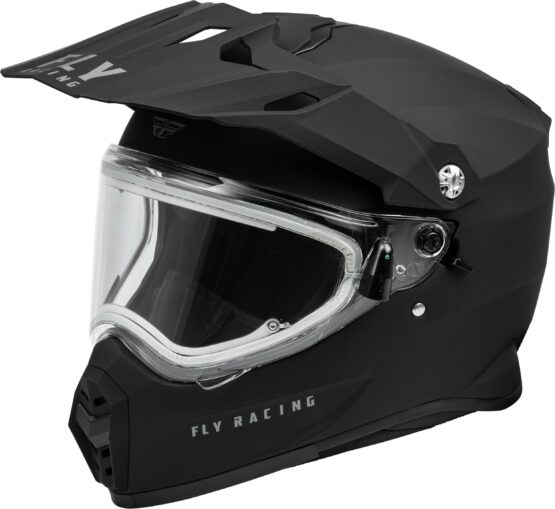 Fly Racing Trekker CW Solid Helmet Matte Black Large Snow ECE/DOT