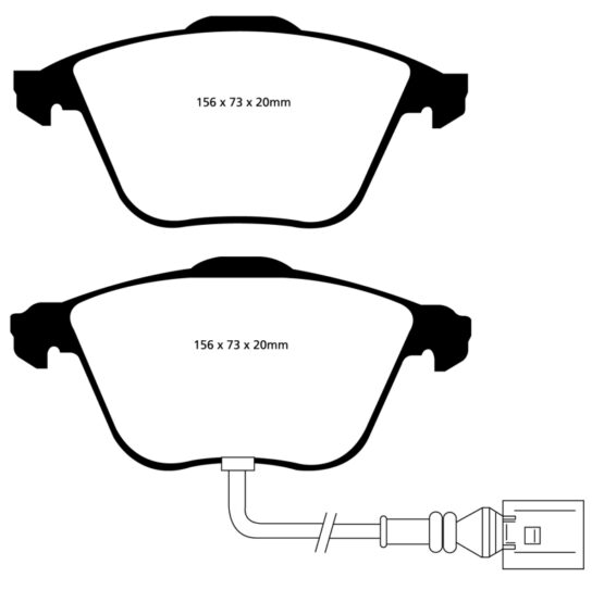 EBC Redstuff Ceramic Front Brake Pads DP31594C For 08-11 Volkswagen CC 3.6 - Image 3