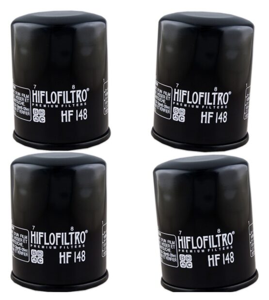 HF148 Oil Filter - Black - 4 Pack
