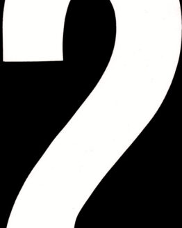 #2 6" Tall White "Extreme" Stick-On Race Numbers - 3 Pack