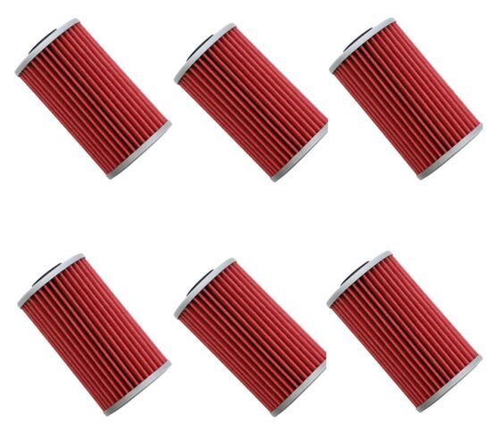 Hiflofiltro HF562 Oil Filter Cartridge Replaces Kymco 1541A-KKC3-9000 - 6 Pack