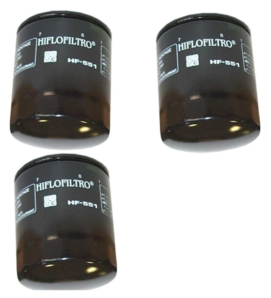 HF551 Oil Filter - Black - 3 Pack