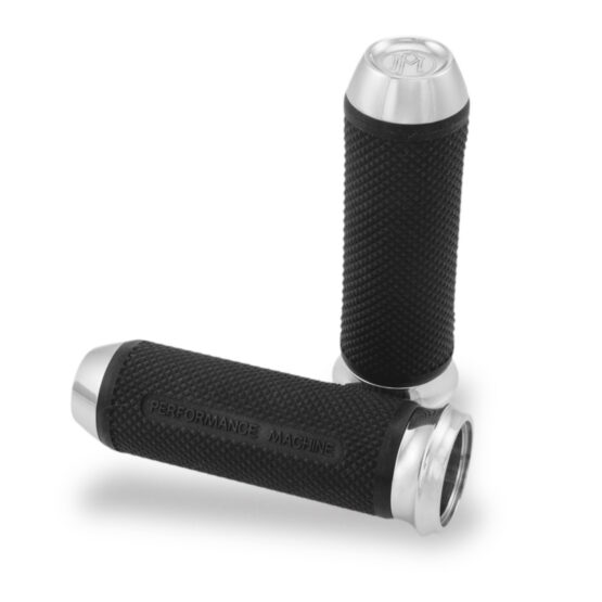 Performance Machine Elite TBW Chrome Handlebar Grip Set