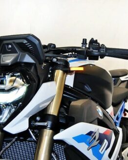 New Rage Cycles Front LED Turn Signals Black Fits 21-24 BMW S1000R
