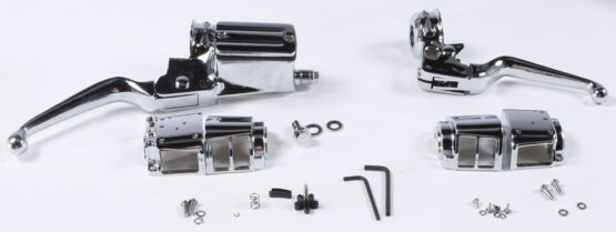 Chrome Handlebar Controls 5/8" Without Switches by Harddrive
