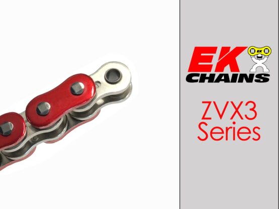 Vortex Racing EK 525 ZVX3 120 Link Rivet Chain Metallic Red
