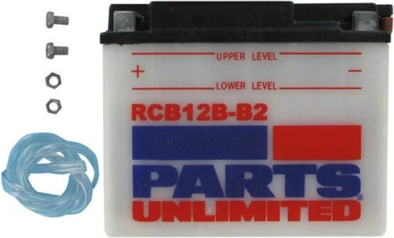 Parts Unlimited Heavy-Duty Battery 12V 12Ah Replaces YB12B-B2