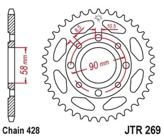 Steel Rear Sprocket - 50 Teeth - Image 2