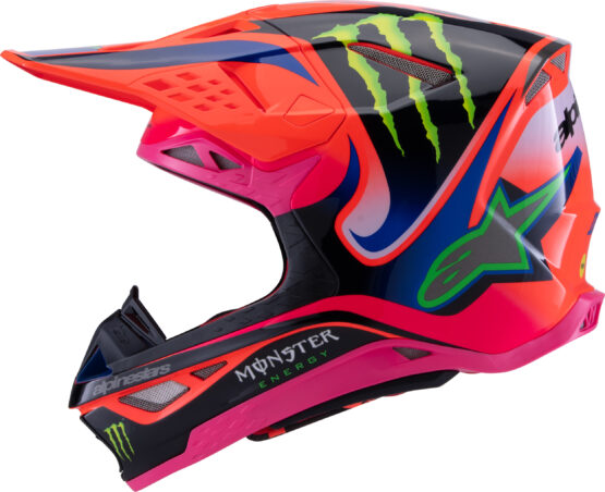 Alpinestars S-M10 Deegan Helmet Small Orange Purple Pink - Image 3