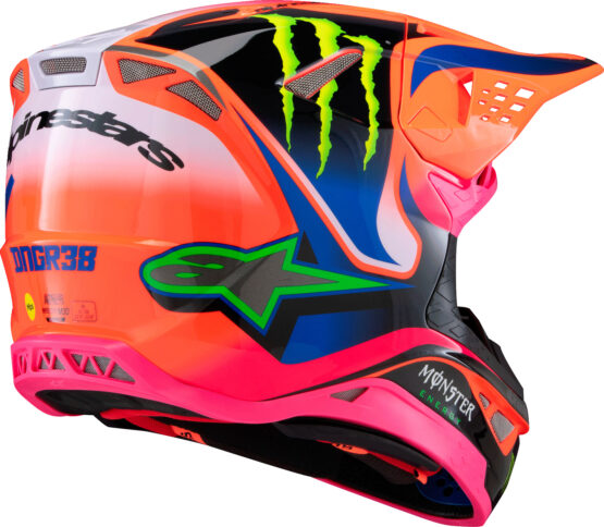 Alpinestars S-M10 Deegan Helmet Small Orange Purple Pink - Image 4