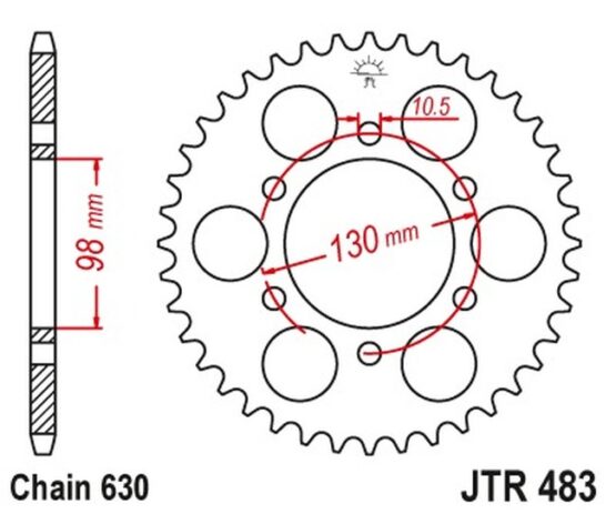 Steel Rear Sprocket - 35 Teeth 630 - Image 2