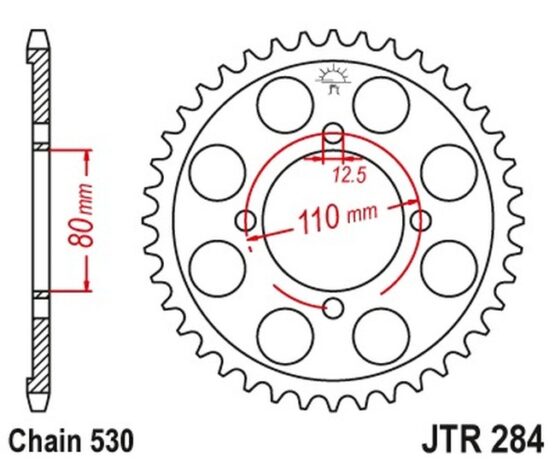 Steel Rear Sprocket - 48 Teeth 530 - Image 2