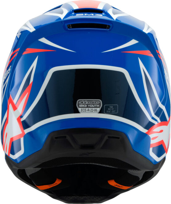 Alpinestars SM3 Youth Wurx Helmet YS Blue/Red/White/Black - Image 4