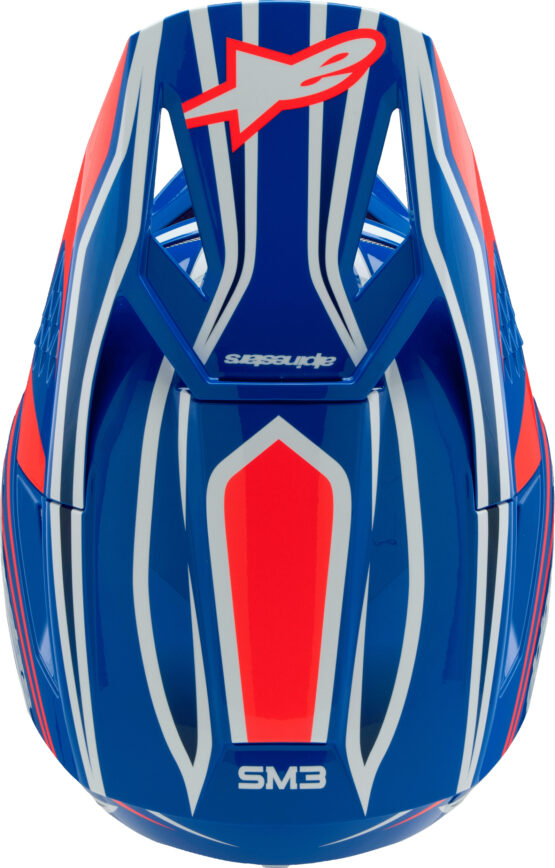 Alpinestars SM3 Youth Wurx Helmet YS Blue/Red/White/Black - Image 5