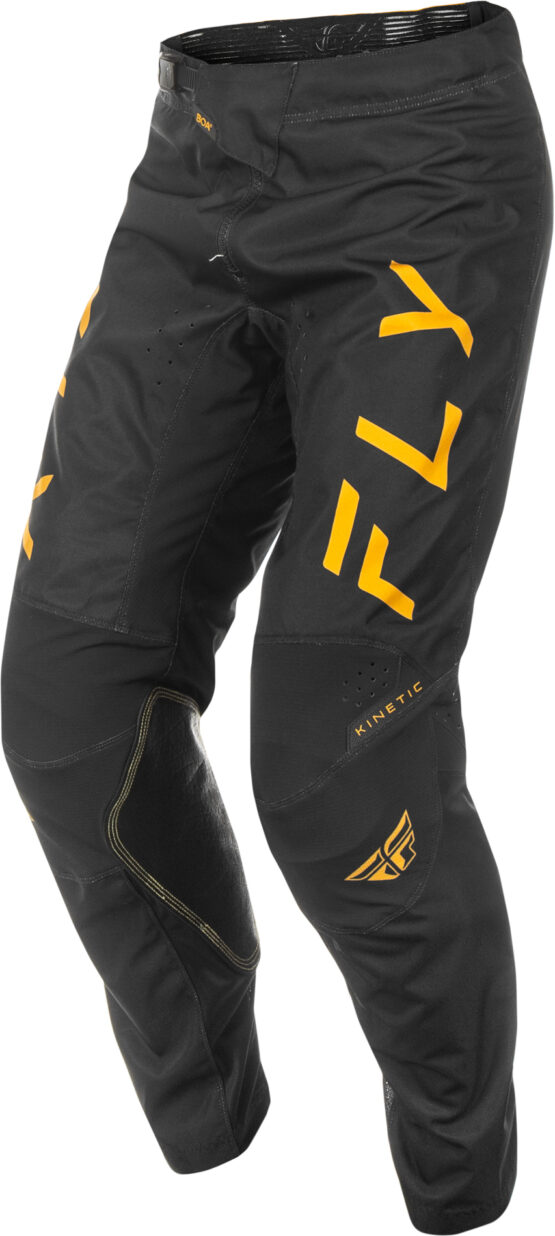 FLY RACING Kinetic Center Pants Black/Gold Men's 28 - Image 4