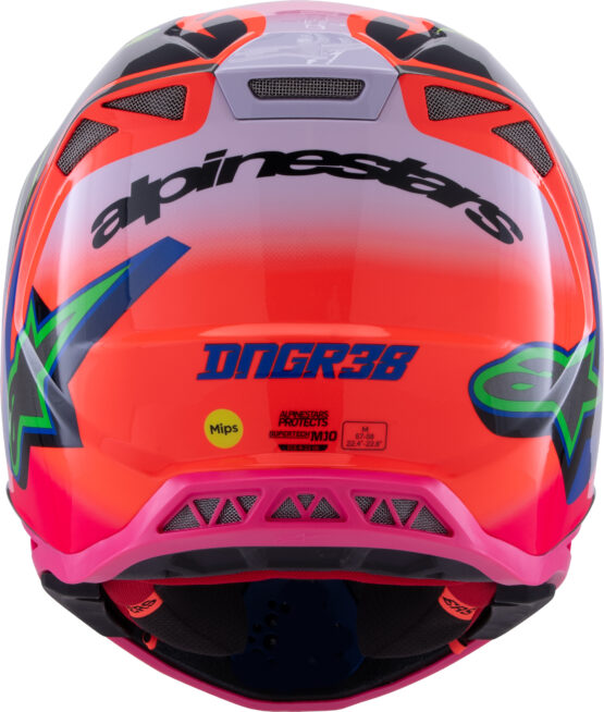 Alpinestars S-M10 Deegan Helmet Small Orange Purple Pink - Image 7