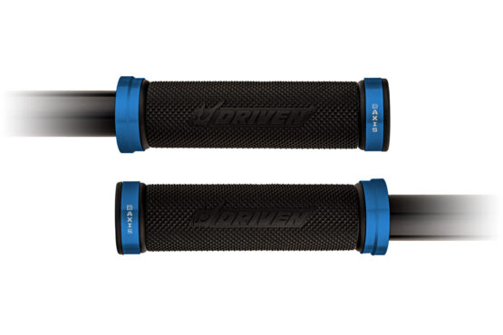 Driven D-Axis Blue Anodized 7/8" Motorcycle Grips - Image 2