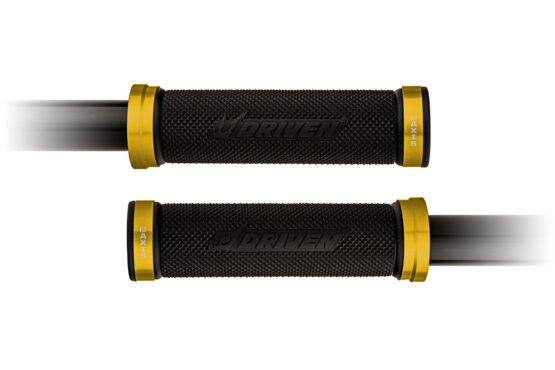 Driven D-Axis Gold Anodized 7/8" Motorcycle Grips - Image 2