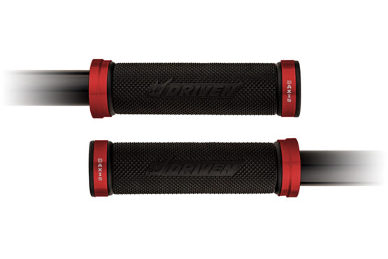 Driven D-Axis Red Anodized 7/8" Motorcycle Grips - Image 2