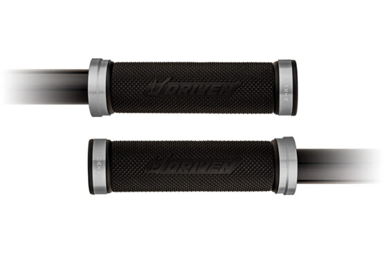 Driven D-Axis Silver Anodized 7/8" Motorcycle Grips - Image 2