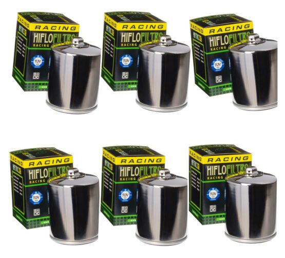 HF170CRC Race Oil Filter Chrome - 6 Pack