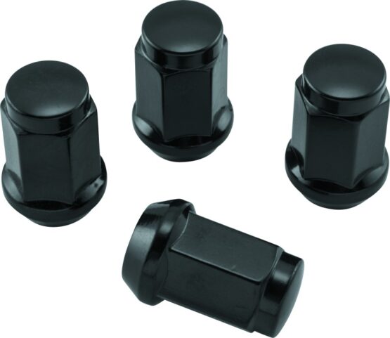 QuadBoss Lug Nuts 12x1.5 17mm OD Black Set of 4