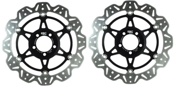 VEE Style Brake Rotors - Black Center Front Set