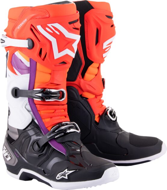 Alpinestars Tech 10 Boots Black Red Orange White US 8 EU 42