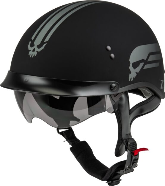 GMAX HH-65 Retribution Helmet Matte Black/Silver 2X-Large - Image 3