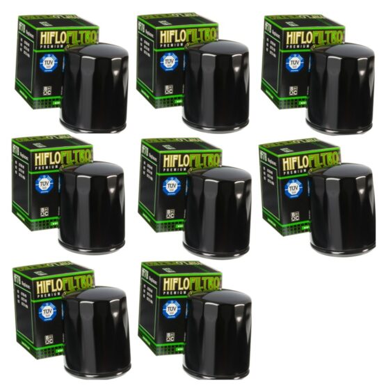 HF171B Oil Filter - Black - 8 Pack