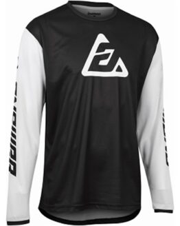 Answer Arkon Bold Jersey Black/White Youth Large - Motocross Off-Road